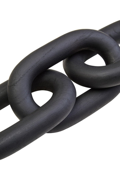 Cato Black Wood 3 Link Chain Decor