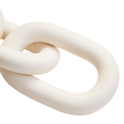 White Wood 3 Link Chain Decor | Cato