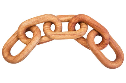 Cato Brown Wood 5 Link Chain Decor