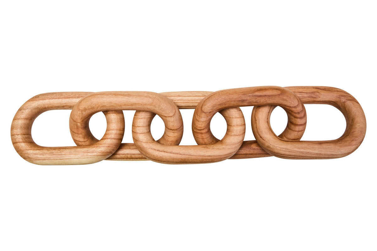 Cato Natural Wood 5 Link Chain Decor