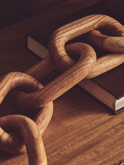 Cato Natural Wood 5 Link Chain Decor
