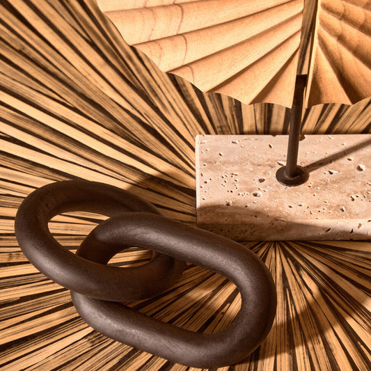 Cato Black Wood 2 Link Chain Decor