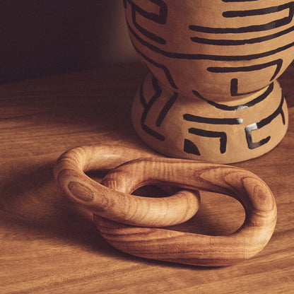 Cato Natural Wood 2 Link Chain Decor
