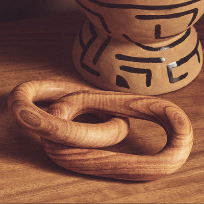 Cato Natural Wood 2 Link Chain Decor