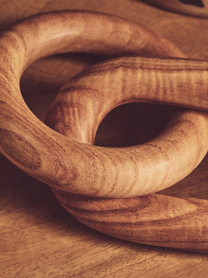 Cato Natural Wood 2 Link Chain Decor