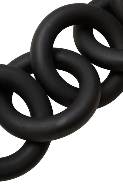 Cato Black Wooden 5 Link Chain Decor