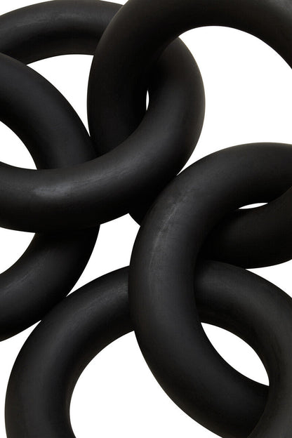 Cato Black Wooden 5 Link Chain Decor