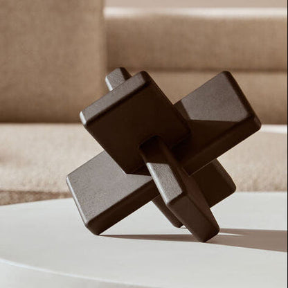 Cato Black Wood Sculpture
