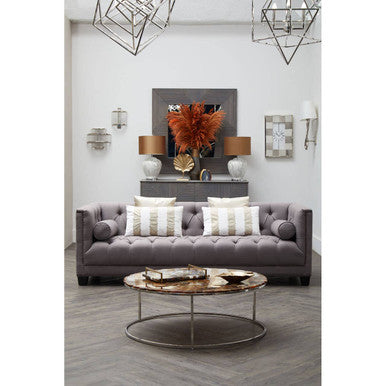 Leather Patchwork Wall Clock | Kensington Townhouse