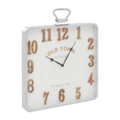 Pocket Style Square Wall Clock | Hampstead