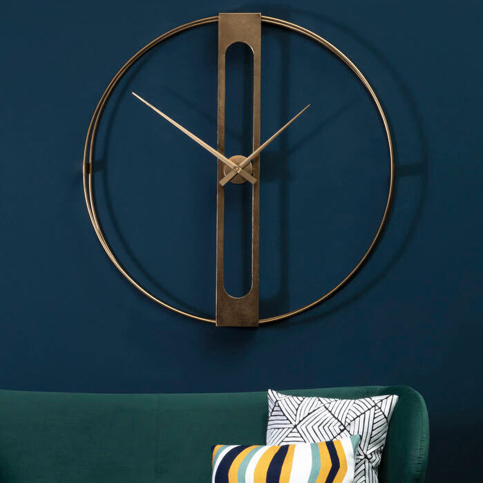 Beauly Gold Finish Dual Ring Wall Clock