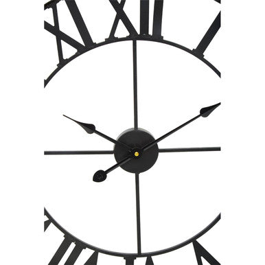 Genova Black Metal Wall Clock