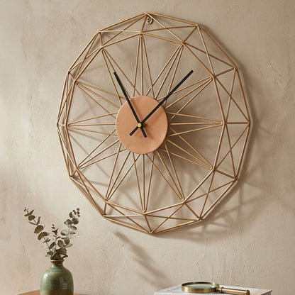 Genova Small Gold Metal Wall Clock