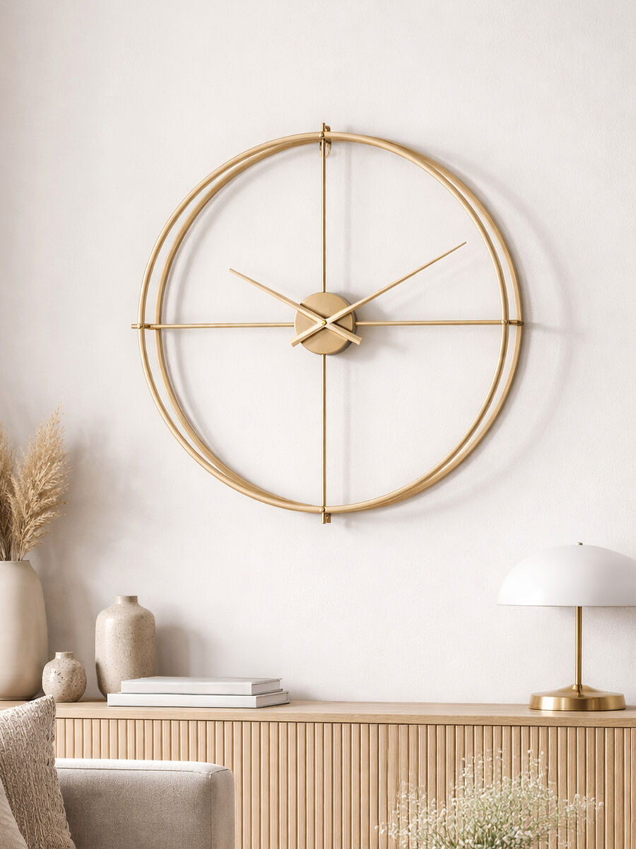 Kent Large Gold Finish Wall Clock