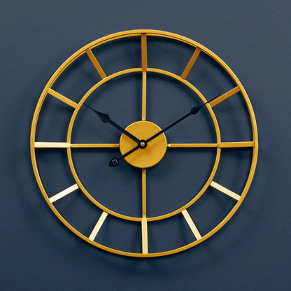Kent Small Gold Finish Metal Wall Clock