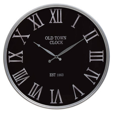 Kent Black And Silver Wall Clock
