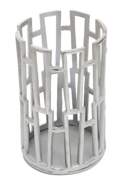 Delphi Small Silver Finish Candle Holder