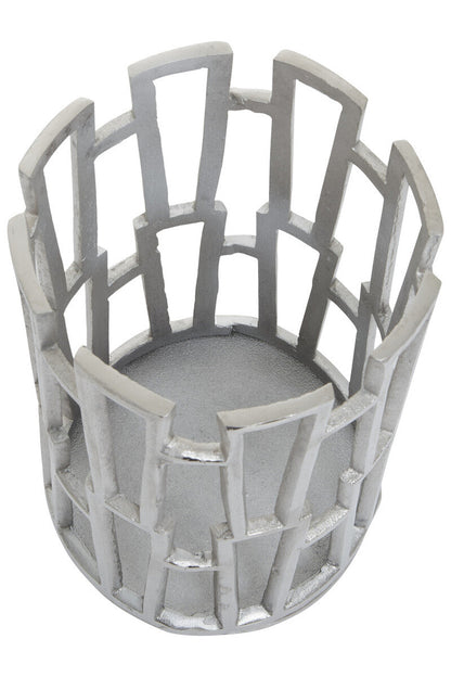 Delphi Small Silver Finish Candle Holder