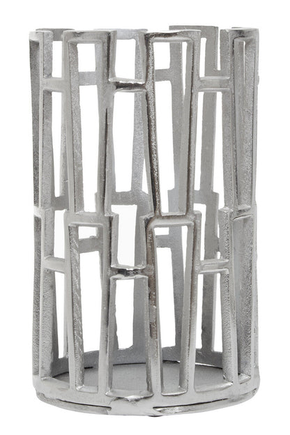 Delphi Small Silver Finish Candle Holder