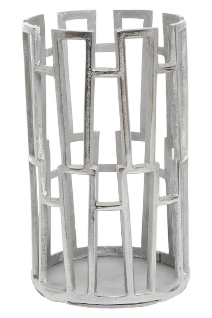 Delphi Large Silver Finish Candle Holder