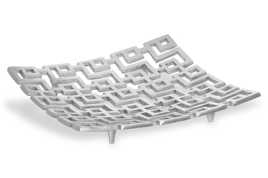 Delphi Small Plate in Silver Finish