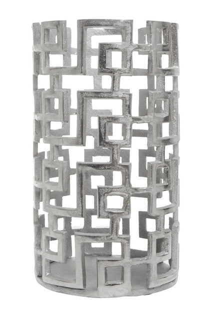 Delphi Large Candle Holder in Silver Finish