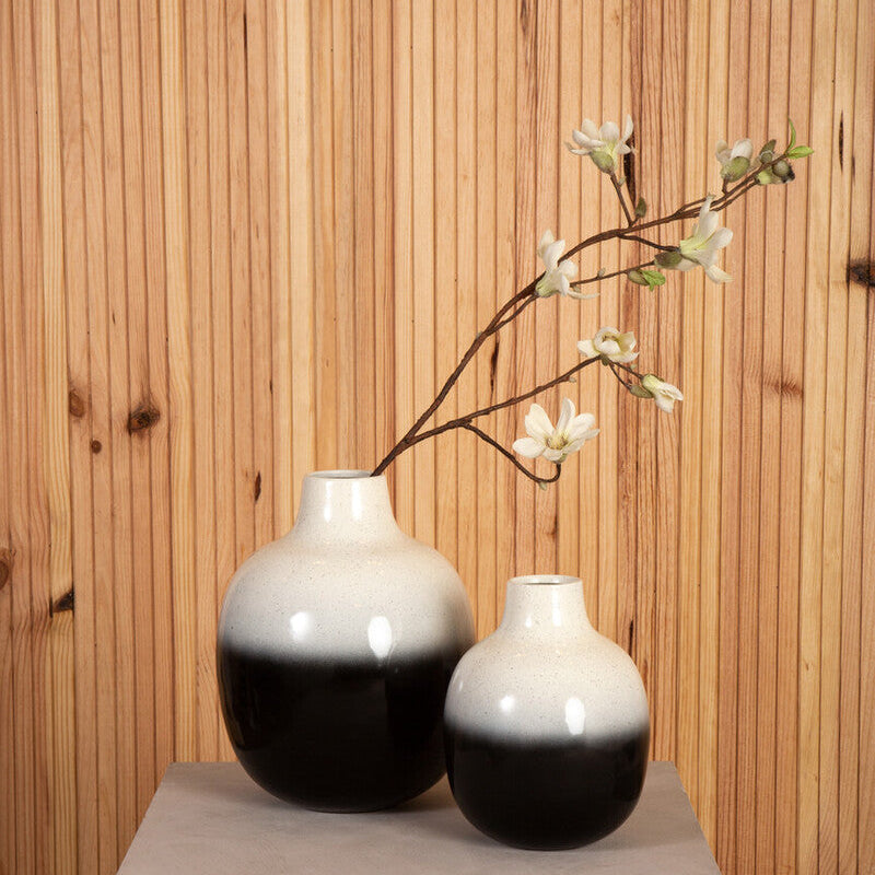 Ramus Large Black And White Ombre Vase