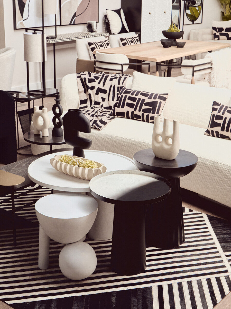 Ramus Black And White Ombre Side Table