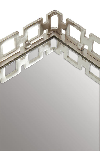 Rhoda Square Nickel Finish Mirror Tray
