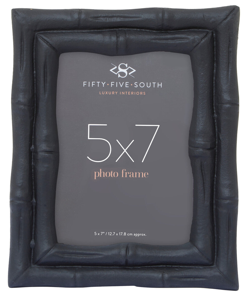 Hiba 5 X 7 Black Finish Bamboo Effect Photo Frame