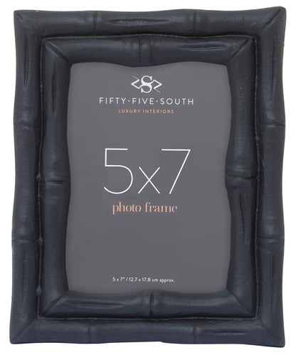 Hiba 5 X 7 Black Finish Bamboo Effect Photo Frame