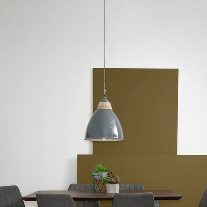 Large Grey Bell Shaped Pendant Light | Oslo