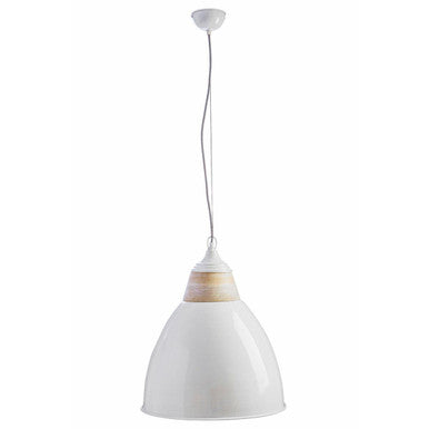 Oslo Large White Bell Shaped Pendant Light