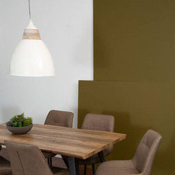 Large White Bell Shaped Pendant Light | Oslo