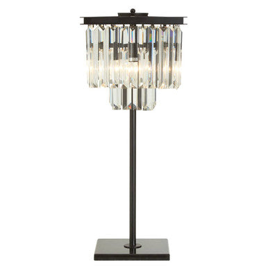 Kensington Townhouse Iron and Crystal Table Lamp