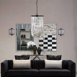 Long Glass Swirl Chandelier | Kensington Townhouse