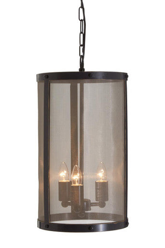 Hampstead Black Finish Small Pendant Light With Hints of Gold