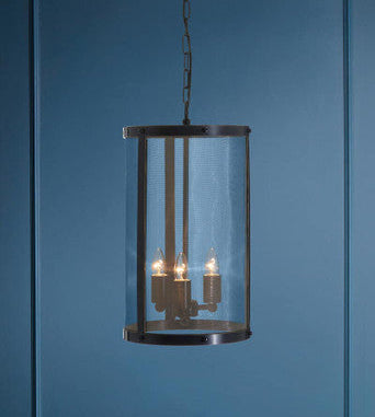 Hampstead Black Finish Small Pendant Light With Hints of Gold