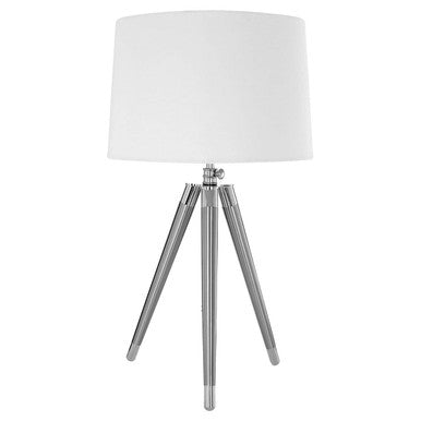 Electrum Tripod Table Lamp With Cream Linen Shade