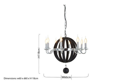 Kensington Townhouse Rounded Chandelier