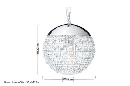 Kensington Townhouse Crystal Beads Pendant Light