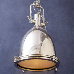 Lexington Large Chrome Plain Pendant Light