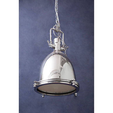 Large Chrome Plain Pendant Light | Lexington