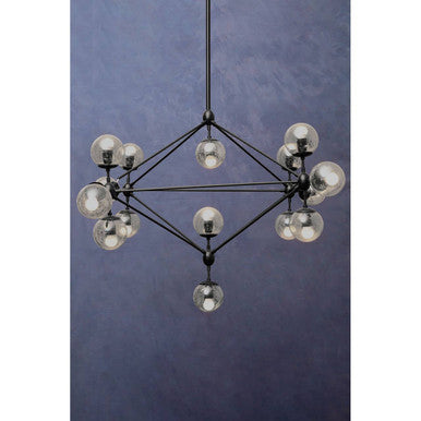 Matte Black 15 Arm Pendant Light | Abira