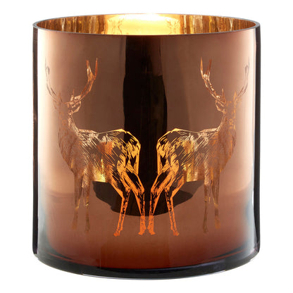 Medium Brown Stag Candle Holder