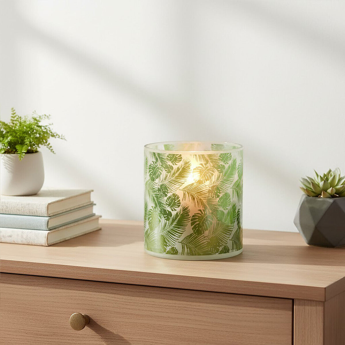 Medium Hurricane Candle Holder | Botanical