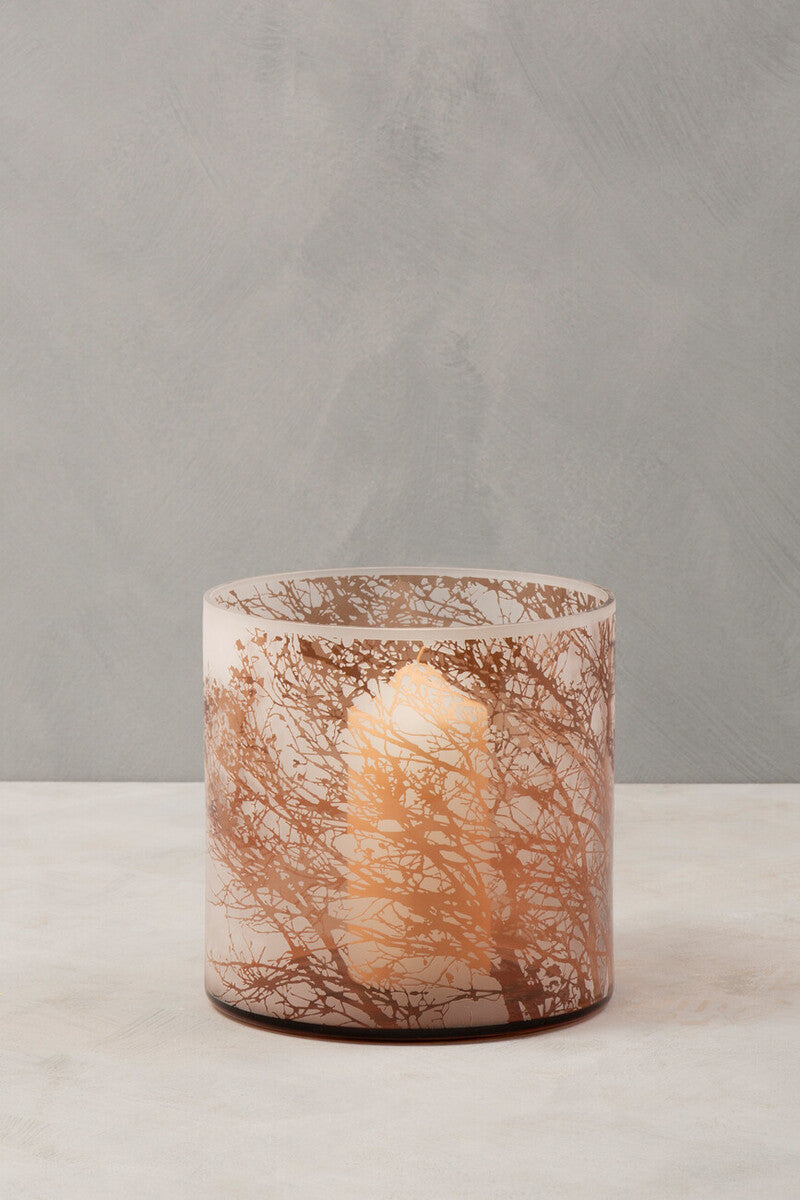 Branch Medium Glass Hurricane Candle Holder