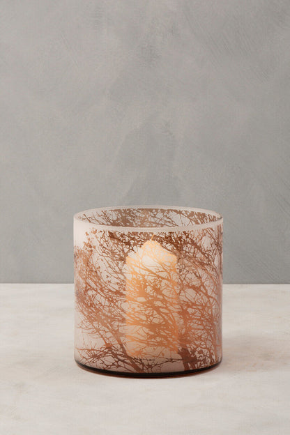 Branch Medium Glass Hurricane Candle Holder