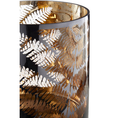 Fern Large Glass Hurricane Candle Holder