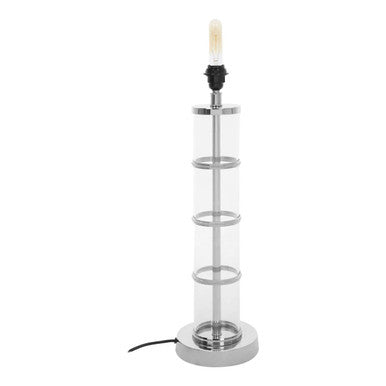Camile Clear Table Lamp with Black Shade